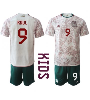 Mexico Raul Jimenez #9 Replica Away Stadium Kit for Kids World Cup 2022 Short Sleeve (+ pants)